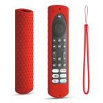 6.2 Inch Silicone Cover for Amazon Universal Toshiba FireTVs Remote Case Compatible with 6 Shortcut Buttons Remote/Fire TV Stick 4K Max 2nd Anti-Slip Case Sleeve(Red)