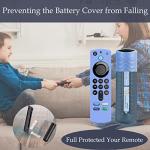 2Pack Remote Cover for Firetvstick 4K Max (3rd Gen) 2021,Silicone Protective Case Compatible with firetvstick 4K Alexa Voice Remote Control with Lanyards,Anti-Slip,Shockproof (Glow Blue&Glow Green)