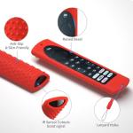 6.2 Inch Silicone Cover for Amazon Universal Toshiba FireTVs Remote Case Compatible with 6 Shortcut Buttons Remote/Fire TV Stick 4K Max 2nd Anti-Slip Case Sleeve(Red)