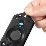 TOKERSE Silicone Remote Case Compatible with Fire Stick 4K Max (2nd Gen)/Toshiba/Insignia/Pioneer TV Alexa Voice Remote Enhanced, Anti Slip Shockproof Protective Cover Sleeve with Lanyard - Black