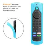 CaseBot Remote Case for Fire TV Stick HD/4K/4K Max (1st Gen)/Fire TV Stick (3rd Gen)/Lite - Anti-Slip Shockproof Silicone Cover for Alexa Voice Remote (2nd & 3rd Generation) (Blue Glow)