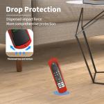 6.2 Inch Silicone Cover for Amazon Universal Toshiba FireTVs Remote Case Compatible with 6 Shortcut Buttons Remote/Fire TV Stick 4K Max 2nd Anti-Slip Case Sleeve(Red)