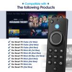 Replacement Voice Remote Compatible with Fire Smart TV Stick(2nd/3rd Gen/Lite/4K Max),Smart TVs 3rd Gen, for Hisense/TCL Smart TVs Cube(1st/2nd/3rd Gen) & TV Stick 4K(1st/2nd Gen)