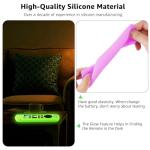 OneBom (3Pcs) Silicone Remote Case Glow in The Dark for Firetv 4K Max (2nd)/Insignia/Pioneer/Omni (QLED) Series with Lanyard, Lightweight Anti-Slip Shockproof(Glow Blue&Glow Green&Glow Purple)