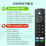 Compatible with Fire TV Remote Replacement with Voice Control - for Fire TV/Fire Stick (HD/Lite/4K/4K Max), Smart TVs(1st / 2nd / 3rd Gen), and Amazon TV remotes for TV Cubes.