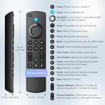 Replacement Remote Control Compatible with Fire Smart TV Stick & Firestick Remote (2nd/3rd Gen/4K/Lite/4K Max) with Voice, for Cube Omni Fire Series Insignia,Smart TV 3rd Gen