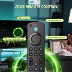 Voice Remote Replacement fit for Fire Smart TV Stick(4K,4K Max,Lite),TVs Cube (1st/ 2nd/3rd Gen),Smart TV (3rd Gen),and for Toshiba,Pioneer,Omni,QLED Smart TVs
