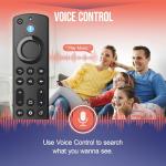 Replacement Voice Remote for FireSeries TV Stick 4K MAX/4K (1st/2nd Gen), TV Stick (2nd Gen/3rd Gen)/Lite/HD, TV Cube (1st/2nd/3rd Gen), Fire-Smart-TV (3rd Gen), for Some Hisense/Toshiba/Omin TV