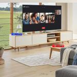 OneBom (2pcs) Silicone Remote Cover for Firetv 4K Max (2nd)/ Insignia/Pioneer/Toshiba/Omni (QLED) Series, Anti-Slip Protective Case with Same Color Lanyard (Blue&Red)