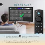 Replacement Remote for All FireSeries,Remote for TV Stick (HD, 4K, 4K Max, Lite),TV Cube,Remote for Hisense, TCL, Insignia, 3rd Gen Fire Smart TVs with Voice