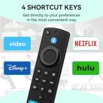 Compatible with Fire TV Remote Replacement with Voice Control - for Fire TV/Fire Stick (HD/Lite/4K/4K Max), Smart TVs(1st / 2nd / 3rd Gen), and Amazon TV remotes for TV Cubes.