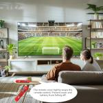 OneBom (2pcs) Silicone Remote Cover for Firetv 4K Max (2nd)/ Insignia/Pioneer/Toshiba/Omni (QLED) Series, Anti-Slip Protective Case with Same Color Lanyard (Blue&Red)