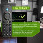 Replacement Remote Control for Fire Smart TV Stick(2nd/3rd Gen/4K/Lite/4K Max),TV Cube,Remote for Pioneer,Hisense,3rd Gen Smart TV,Omni,QLED Series