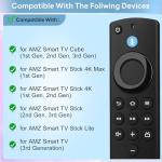 Remote Control Replacement Compatible with Fire Series Smart TV 4K, Cube (1st Gen/2nd Gen/3rd Gen), Replacement FireStick Remote (4K Max/2nd Gen/3rd Gen/Lite) with Voice Control