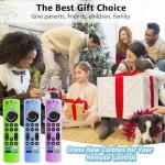 OneBom (3Pcs) Silicone Remote Case Glow in The Dark for Firetv 4K Max (2nd)/Insignia/Pioneer/Omni (QLED) Series with Lanyard, Lightweight Anti-Slip Shockproof(Glow Blue&Glow Green&Glow Purple)