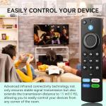 Compatible with Fire TV Remote Replacement with Voice Control - for Fire TV/Fire Stick (HD/Lite/4K/4K Max), Smart TVs(1st / 2nd / 3rd Gen), and Amazon TV remotes for TV Cubes.