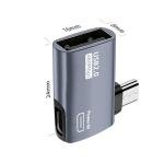 AreMe 4 Pack OTG Cable Adapter for Fire TV Stick 4K, 90 Degree Left and Right Angle Powered Micro USB to USB OTG Adapter for Android Phone Tablet and More Host Devices with Micro USB (Grey)