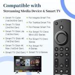 Replacement Voice Remote Control for All Fire-Series, TV Cube(1st/2nd/3rd Gen)/Stick, Fit for Stick 4K Max/4K (1st/2nd Gen), Stick (2nd/3rd Gen)/Lite/HD, for All TCL-Insignia-Toshiba-Pioneer Series