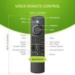 Voice Remote Replacement fit for Fire Smart TV Stick(4K,4K Max,Lite),TVs Cube (1st/ 2nd/3rd Gen),Smart TV (3rd Gen),and for Toshiba,Pioneer,Omni,QLED Smart TVs