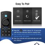Replacement Voice Remote Compatible with Fire Smart TV Stick(2nd/3rd Gen/Lite/4K Max),Smart TVs 3rd Gen, for Hisense/TCL Smart TVs Cube(1st/2nd/3rd Gen) & TV Stick 4K(1st/2nd Gen)