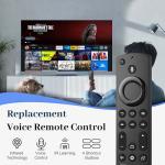 Replacement Voice Remote Control for All Fire-Series, TV Cube(1st/2nd/3rd Gen)/Stick, Fit for Stick 4K Max/4K (1st/2nd Gen), Stick (2nd/3rd Gen)/Lite/HD, for All TCL-Insignia-Toshiba-Pioneer Series