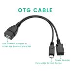 OTG Cable for Fire TV Stick (4K, Lite, Max, Cube) - USB Ethernet Adapter with Hub to Add Storage, Keyboard, Bluetooth