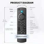 Replacement Voice Remote Control fit for Fire Smart TVs (Stick/4K/4K Max), TV Cube, TV Stick HD/Lite, Smart TV 3rd Gen, and fit for All Insignia,Toshiba,Pioneer,Omni QLED FireSeries