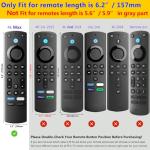 Pinowu Silicone Remote Case (2pcs, Nightglow) Compatible for Firestick 4K Max/Insignia/Pioneer/Fire TV 4-Series/Omni Alexa Voice Remote Enhanced w/Lanyard (Green and Blue)