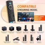 Replacement-Voice-Remote Fit for Fire-Smart TV Stick/TV Cube, Stick 4K/4K Max(1st / 2nd Gen), Stick HD/Lite, Smart TV 3rd Gen, Compatible with Insignia/Pioneer Smart TVs