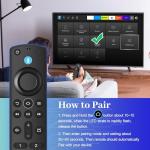 Replacement Voice Remote Control Fit for Fire Smart TVs Stick, TV Cube, TV Lite, Stick 4K/4K Max (1st / 2nd Gen), and Fit for All Insignia, Toshiba, Pioneer Smart TV