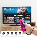 (2 Pack) Fire Stick Remote Cover 3rd Gen with Alexa Voice Remote,Fire TV Remote Cover Glow in The Dark, Anti Slip Shockproof Silicone Protective Case with Lanyard(Glow Yellow&Not Glow Rose Red)