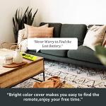 (2 Pack) Fire Stick Remote Cover 3rd Gen with Alexa Voice Remote,Fire TV Remote Cover Glow in The Dark, Anti Slip Shockproof Silicone Protective Case with Lanyard(Glow Yellow&Not Glow Rose Red)