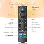 Replacement-Voice-Remote Fit for Fire-Smart TV Stick/TV Cube, Stick 4K/4K Max(1st / 2nd Gen), Stick HD/Lite, Smart TV 3rd Gen, Compatible with Insignia/Pioneer Smart TVs