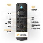 Replacement Voice Remote Control Fit for All Fire-Series, for Stick 4K Max/4K (1st/2nd Gen) & All Fire-TCL TVs Cube, TVs Stick (2nd/3rd Gen)/Lite/HD, and for Insignia Pioneer HD Omni Series