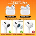4 Pairs Replacement Ear Tips for AirPods Pro 2nd/1st Generation with Portable Storage Box & Cleaner Pen,Noise Reduction Holewith & Built-in dust Guard Screen,Silicone Ear Tips for AirPods Pro (White)