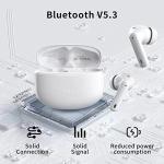 XIAOWTEK A40 Pro Wireless Earbuds, 50Hrs Playtime Bluetooth Earbuds Built in Noise Cancellation Mic with Charging Case, Bluetooth Headphones with Stereo Sound, IPX7 Waterproof Ear Buds for Phone