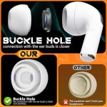 4 Pairs Replacement Ear Tips for AirPods Pro 2nd/1st Generation with Portable Storage Box & Cleaner Pen,Noise Reduction Holewith & Built-in dust Guard Screen,Silicone Ear Tips for AirPods Pro (White)