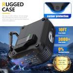 RFUNGUANGO for AirPods Pro 2nd/1st Generation Case Cover with Secure Lock Clip,Automatic Pop-up Case Full-Body Shockproof Hard Protective Cover for AirPods Pro 2 (2023/2022/2019) - Black