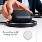 R-fun for AirPods Pro 3 Case (2025), Soft Silicone Protective Case Cover Compatible with Apple AirPods Pro 3rd Generation (USB-C Cable) for Women Men with Cleaning Kit and Keychain, Black