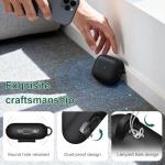 R-fun for AirPods Pro 3 Case (2025), Soft Silicone Protective Case Cover Compatible with Apple AirPods Pro 3rd Generation (USB-C Cable) for Women Men with Cleaning Kit and Keychain, Black