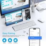 Wireless Earbuds for iPhone, 5.3 Bluetooth Headphones for Apple Earbuds Wireless, ENC Noise Cancelling 40Hrs Playback in Ear Air Buds Pods HiFi Bass for iPhone 17 16 15/iPad/PC/Laptop/Switch/White