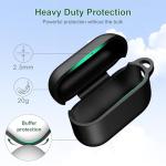 R-fun for AirPods Pro 3 Case (2025), Soft Silicone Protective Case Cover Compatible with Apple AirPods Pro 3rd Generation (USB-C Cable) for Women Men with Cleaning Kit and Keychain, Black