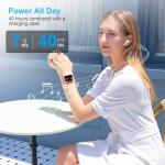 Wireless Earbuds for iPhone, 5.3 Bluetooth Headphones for Apple Earbuds Wireless, ENC Noise Cancelling 40Hrs Playback in Ear Air Buds Pods HiFi Bass for iPhone 17 16 15/iPad/PC/Laptop/Switch/White