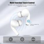 Wireless Earbuds for iPhone, 5.3 Bluetooth Headphones for Apple Earbuds Wireless, ENC Noise Cancelling 40Hrs Playback in Ear Air Buds Pods HiFi Bass for iPhone 17 16 15/iPad/PC/Laptop/Switch/White