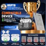 Inesore Compatible with AirPods Pro 2nd/1st Generation Case Cover with Phone Stand & Cleaning Kit,Compatible with Magsafe,Magnetic Automatic Lock for iPod Pro Charging Case(USB-C/Lightning Cable)