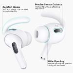 AhaStyle 3 Pairs AirPods Pro 2nd Generation Ear Hooks【Added Storage Pouch】 Anti-Slip Ear Covers Silicone Accessories Compatible with Apple AirPods Pro 2nd Generation (3 Large, White)