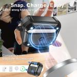 RFUNGUANGO AirPods Pro 2 Case, Compatible with AirPods Pro 2nd/1st Generation Protective Case with Phone Holder & Cleaning Kit, Magnetic Automatic Lock, Compatible with Magsafe, Black