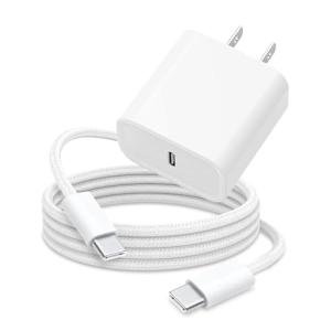 3FT 20W Fast Charger Adapter for AirPods 4 Gen 4 Generation,AirPods Pro 3 2025/Pro 2 2nd, Air Pods Max 2024, iPhone 17 16e 16 15,iPad 10th, USB Type C Woven Cable Charging Heads,Samsung and More