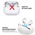AhaStyle 3 Pairs AirPods Pro 2nd Generation Ear Hooks【Added Storage Pouch】 Anti-Slip Ear Covers Silicone Accessories Compatible with Apple AirPods Pro 2nd Generation (3 Large, White)