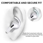 AhaStyle 3 Pairs AirPods Pro 2nd Generation Ear Hooks【Added Storage Pouch】 Anti-Slip Ear Covers Silicone Accessories Compatible with Apple AirPods Pro 2nd Generation (3 Large, White)